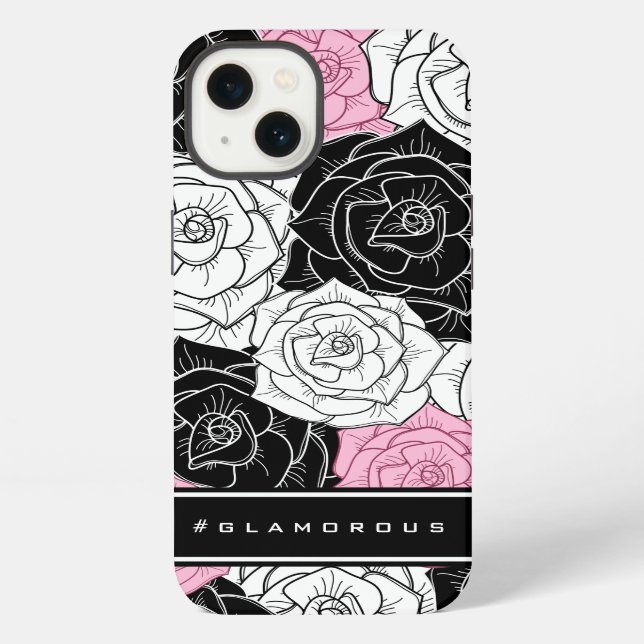 Coque iPhone Roses modernes (Verso)