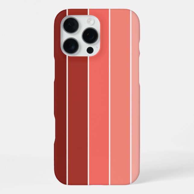 Coque iPhone Roses Rouges Corail Rayures (Verso)