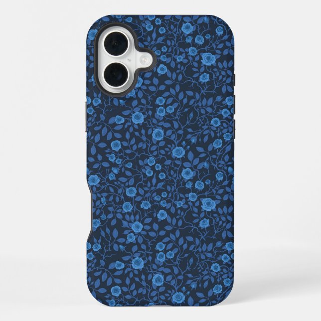 Coque iPhone Roses sauvages en bleu (Verso)