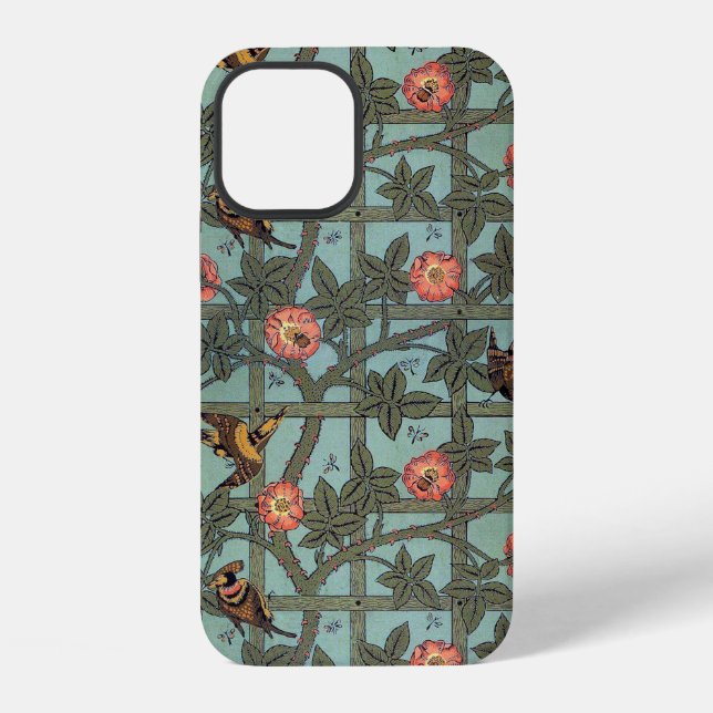 Coque iPhone Rosier grimpant et petit oiseau, William Morris (Verso)