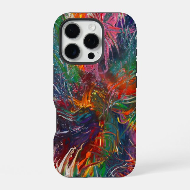 Coque iPhone Roue de spectre de couleurs (Verso)