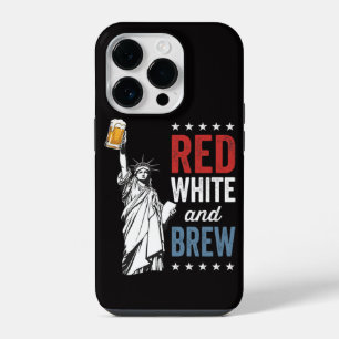 Coque Pour iPhone 14 Plus Rouge Blanc et Bière 250e Anniversaire
