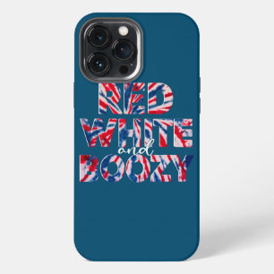 Etui iPhone 13 Pro Max Rouge Blanc Et Tie Dye Alcoolisé Drapeau Américain