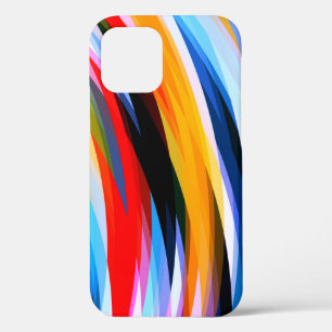 Coque iPhone 12 Rouge Bleu Jaune Noir