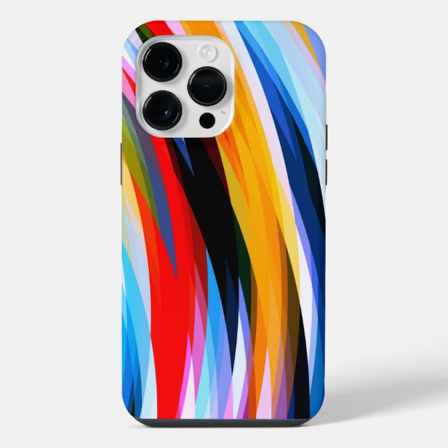 Coque iPhone Rouge bleu jaune noir (Verso)