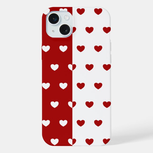 Coque iPhone Rouge et blanc (Verso)