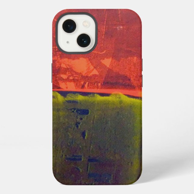 Coque iPhone Rouge et bleu (Verso)