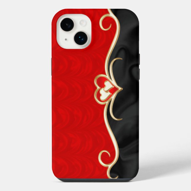 Coque iPhone Rouge et noir (Verso)