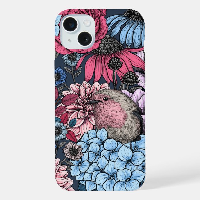 Coque iPhone Rouges-gorges dans le jardin 3 (Verso)