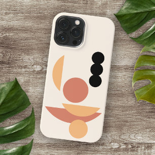 Etui iPhone 13 Pro Max Rouille contemporaine Rouge Soleil Noir Cercles Lu