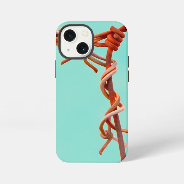 Coque iPhone Rousty Barbed fil noeud (Verso)