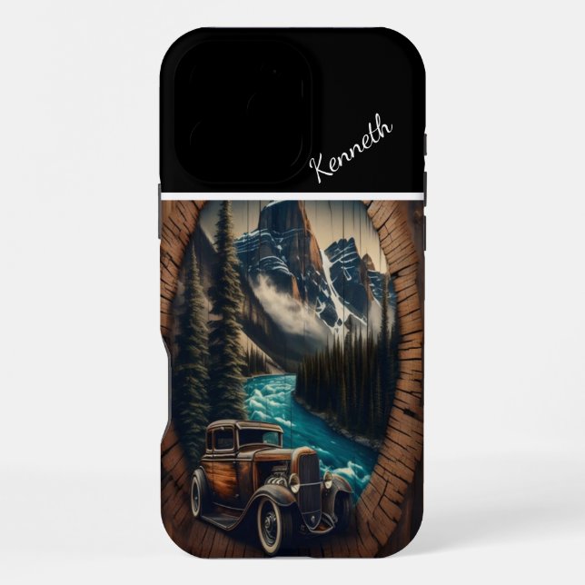 Coque iPhone Route de montagne (Verso)