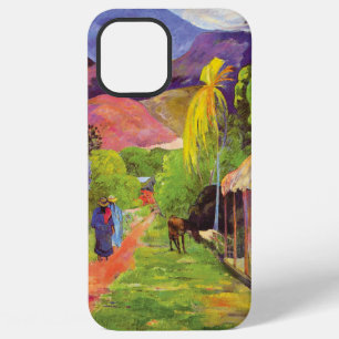 Coque iPhone 12 Pro Max Route Paul Gauguin à Tahiti Vintage Beaux-Arts