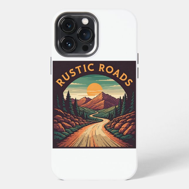 Coque iPhone Routes rustiques (Verso)