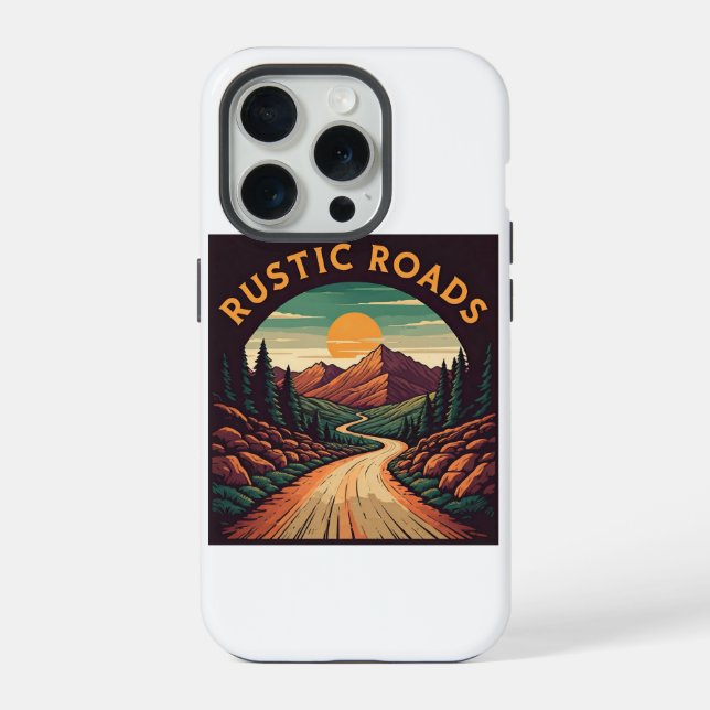 Coque iPhone Routes rustiques (Verso)