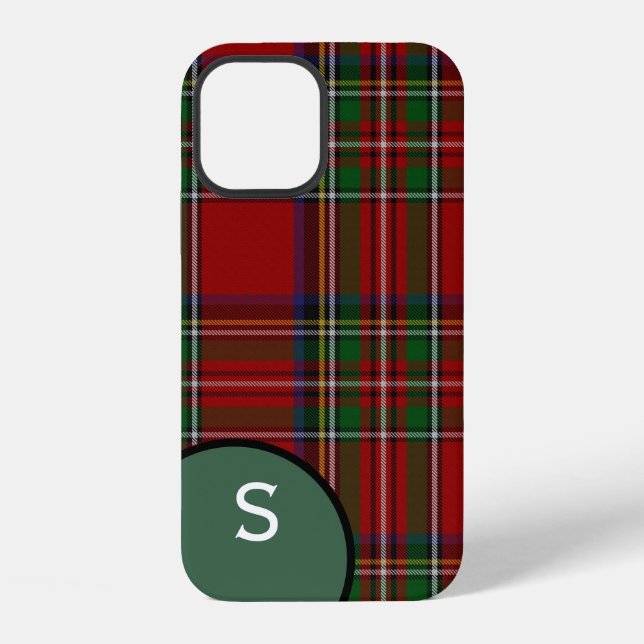 Coque iPhone Royal Stewart Plaid Monogrammé  (Verso)