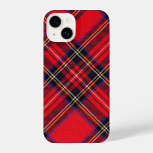 Coque Pour iPhone 14 Royal Stewart tartan rouge noir plaid