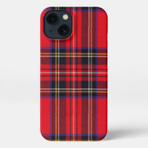 Etui iPhone 13 Royal Stewart tartan rouge noir plaid