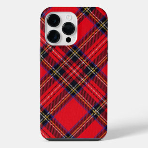 Coque Pour Pour iPhone 14 Pro Max Royal Stewart tartan rouge noir plaid