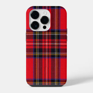 Coque Pour iPhone 14 Plus Royal Stewart tartan rouge noir plaid