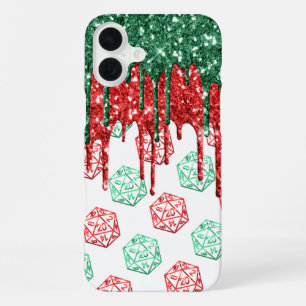Coque iPhone 16 Plus RPG Drip Rouge et Vert Fantastique Joueur de Jeu
