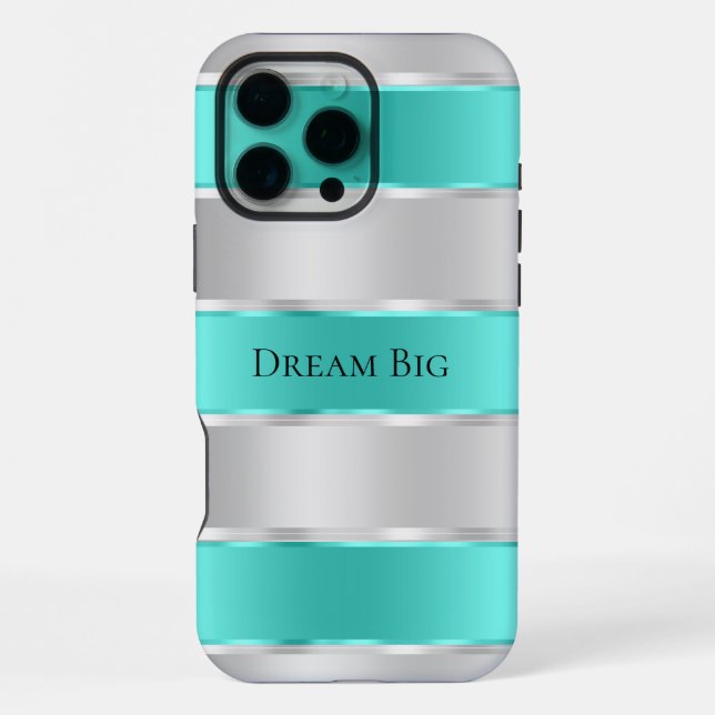 Coque iPhone Ruban à menthe chic Glam (Verso)