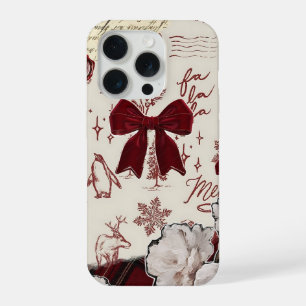 Coque iPhone 15 Pro Ruban Bourguignon Floral – Esthétique Féminine et