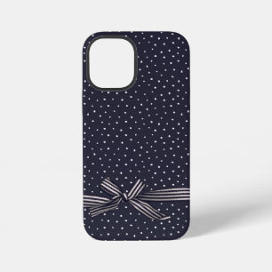 Coque iPhone 12 Mini ruban rayé sur pois