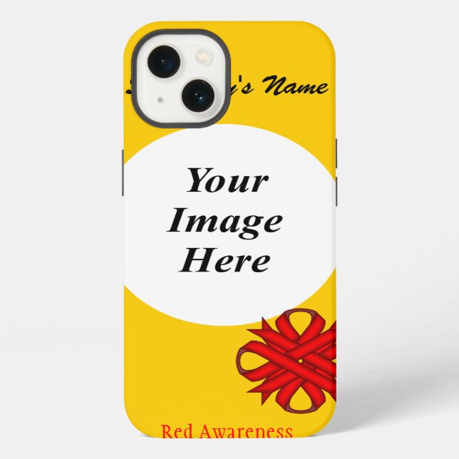 Coque iPhone Ruban rouge de trèfle Modèle par Kenneth Yoncich (Verso)