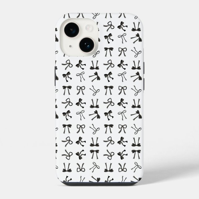 Coque iPhone Rubans noirs coquette (Verso)