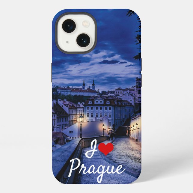 Coque iPhone Rue du soir à Prague (Verso)
