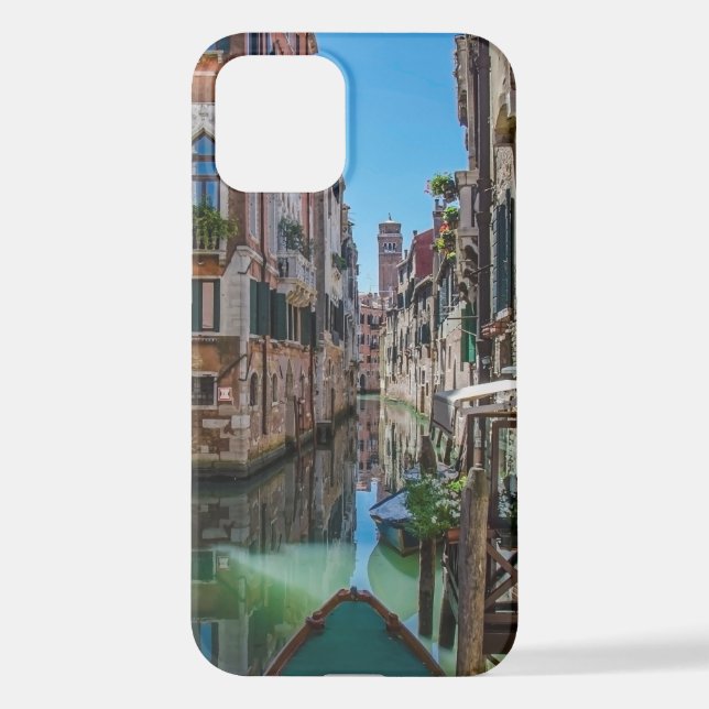 Coque iPhone Rue étroite avec canal à Venise (Verso)