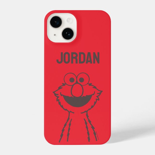 Coque iPhone Rue Sésame | Elmo Bright | Ajouter Votre Nom (Verso)