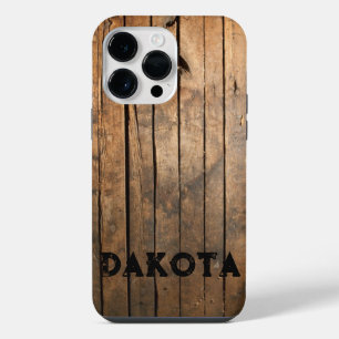 Coque Pour Pour iPhone 14 Pro Max Russe en détresse foncé extérieur motif en bois de