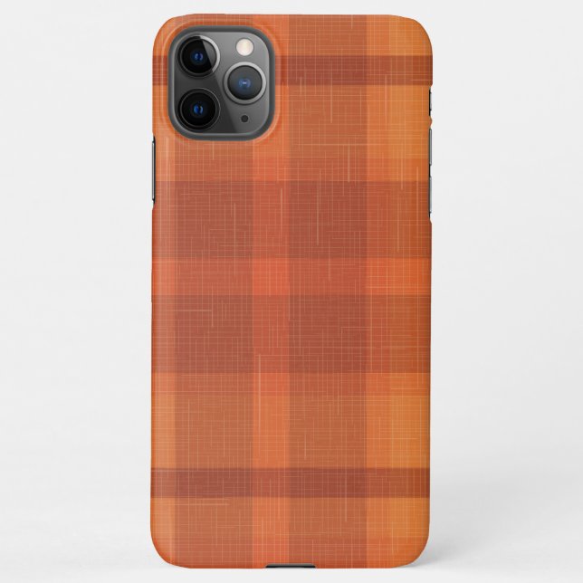 Coque iPhone Rustique Orange Automne Plaid Tartan (Dos)