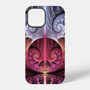 Coque iPhone 12 Rythme cardiaque, art fractal de fantaisie surréal