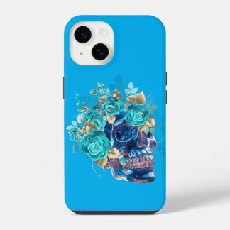 Coque Pour iPhone 14 Sac Tote Blue Bloom Requiem T – Élégante Art Flora