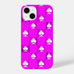 Coque Pour iPhone 14 Sacoche téléphonique Queen of Spades Chèques blanc