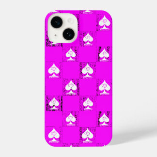 Coque Pour iPhone 14 Sacoche téléphonique Queen of Spades Chèques blanc