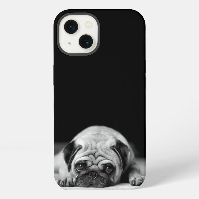 Coque iPhone Sad Pug (Verso)