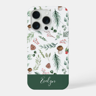 Coque iPhone 15 Pro Sage Green Holiday Personalized Phone Case