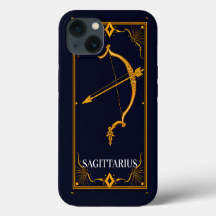 Etui iPhone 13 Sagittaire Signe du Zodiaque en Or