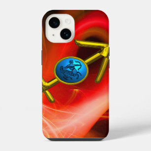 Coque Pour iPhone 14 SAGITTAIRE SIGNE DU ZODIAQUE, Tourbillons fractals