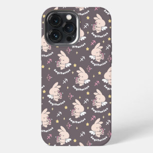 Etui iPhone 13 Pro Max Sagittarius Motif de Lapin : La Danse Cosmique de