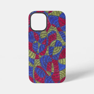 Coque iPhone 12 Mini Sahar   Art abstrait coloré dessiné à la main pour