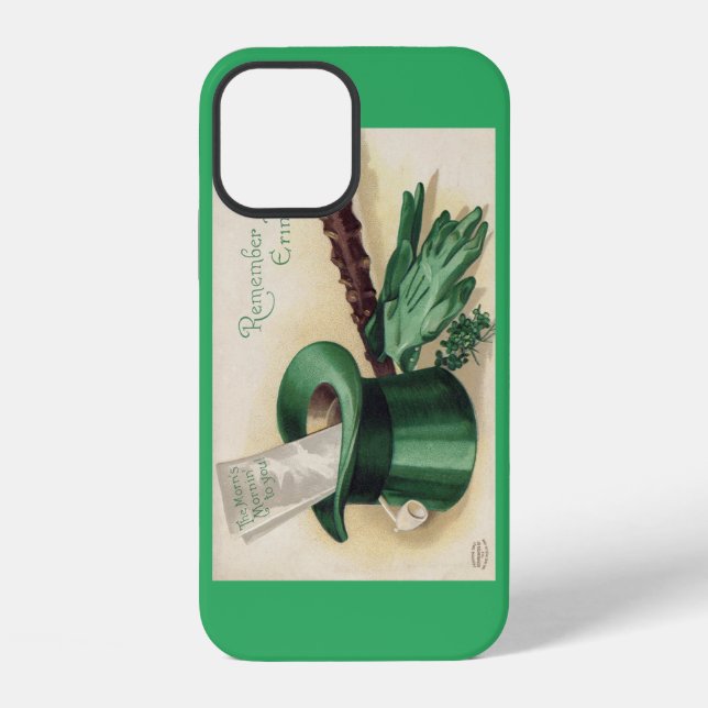 Coque iPhone Saint Patrick, Shamrock, Vintage (Verso)