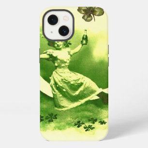 ETUI iPhone 13 SAINT PATRICK'S DAY LUNE LADY AVEC SHAMROCK