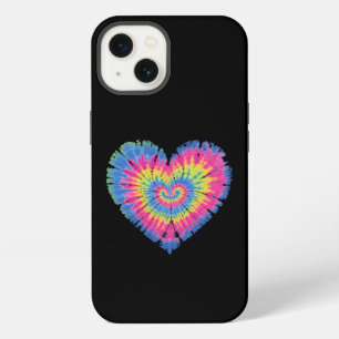 Etui iPhone 13 Saint-Valentin Tie-Dye Cœurs Colorés Jour