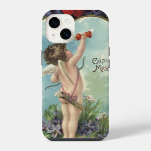 Coque Pour iPhone 14 Saint-Valentin victorien vintage, Message de Cupid