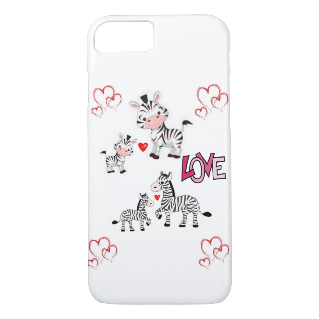 Coque iphone Saint Valentin Zebra (Dos)